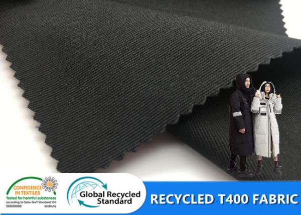 100% Recycled Polyester T400 Waterproof Stretch Fabric GRS Skiing Outdoor winter