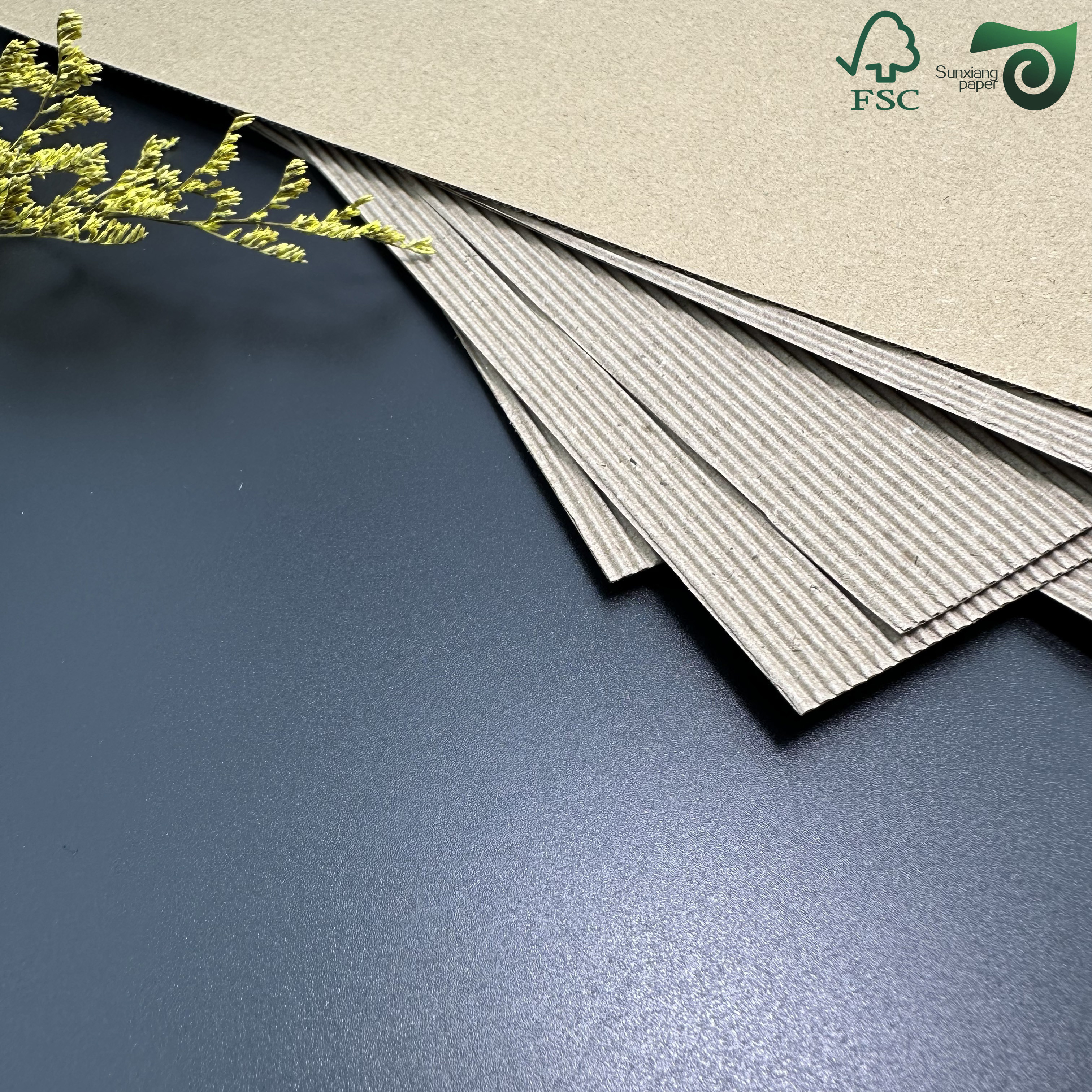 FSC High-Stability Single Facer Pit F Corrugated Board Two Layer For Packaging