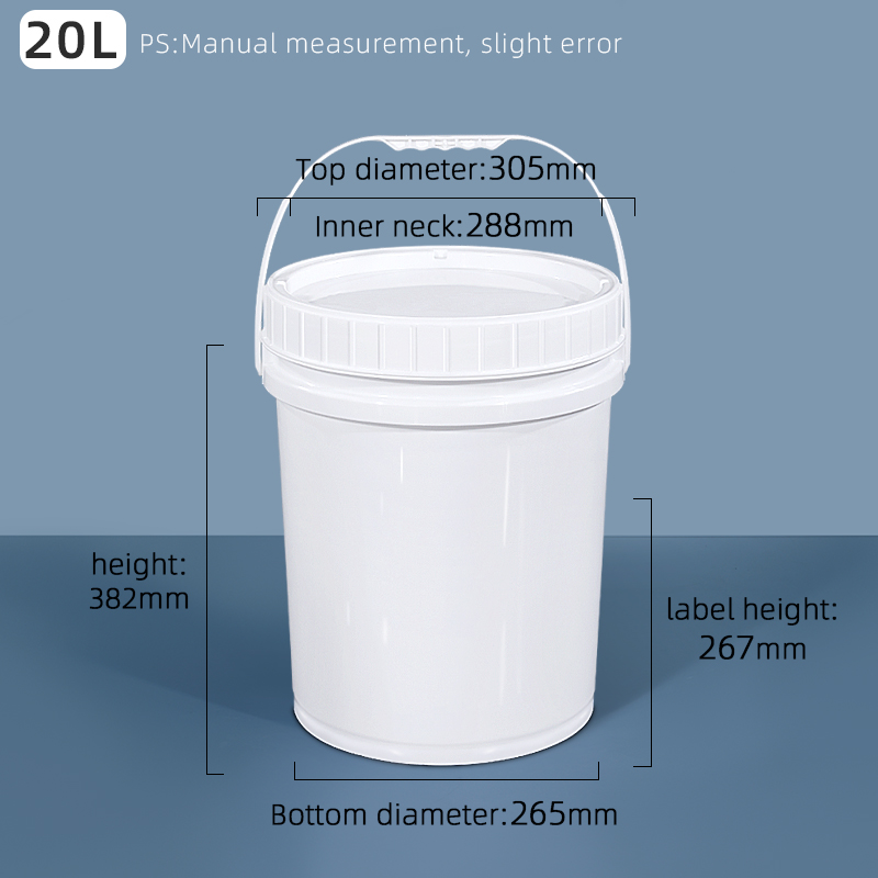 Screw Lid 20L Plastic Bucket for Thicken PP Fermentation Barrel and Fishing Container