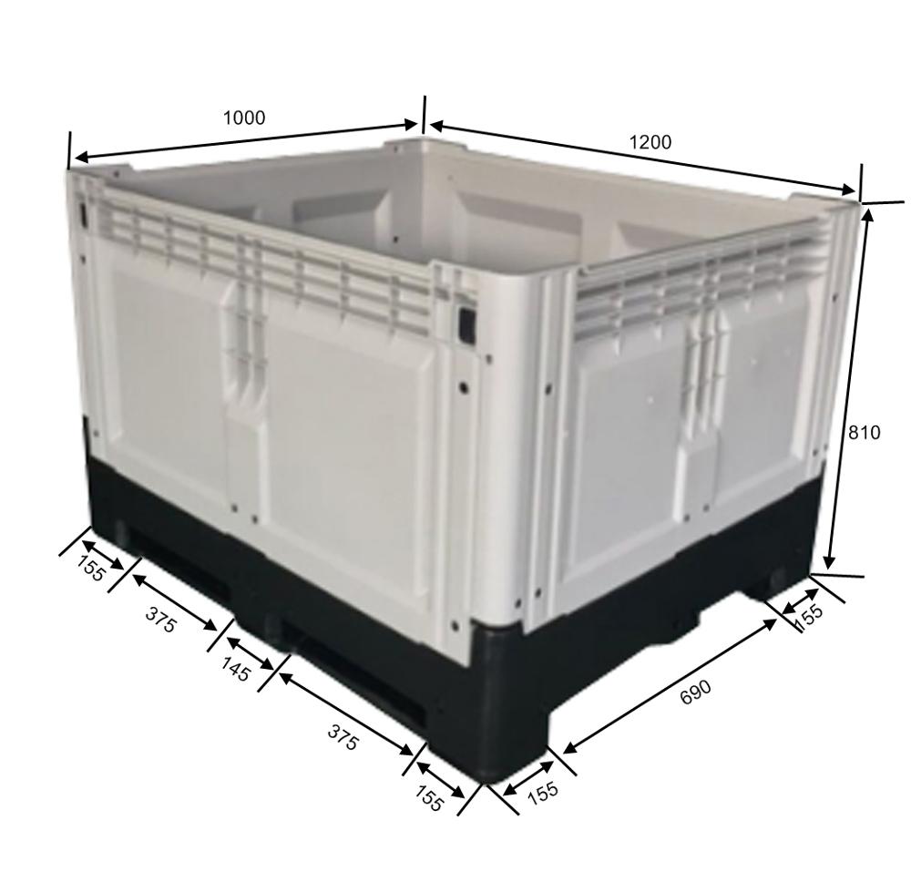 Folding plastic EU containers storage box for auto parts and foods