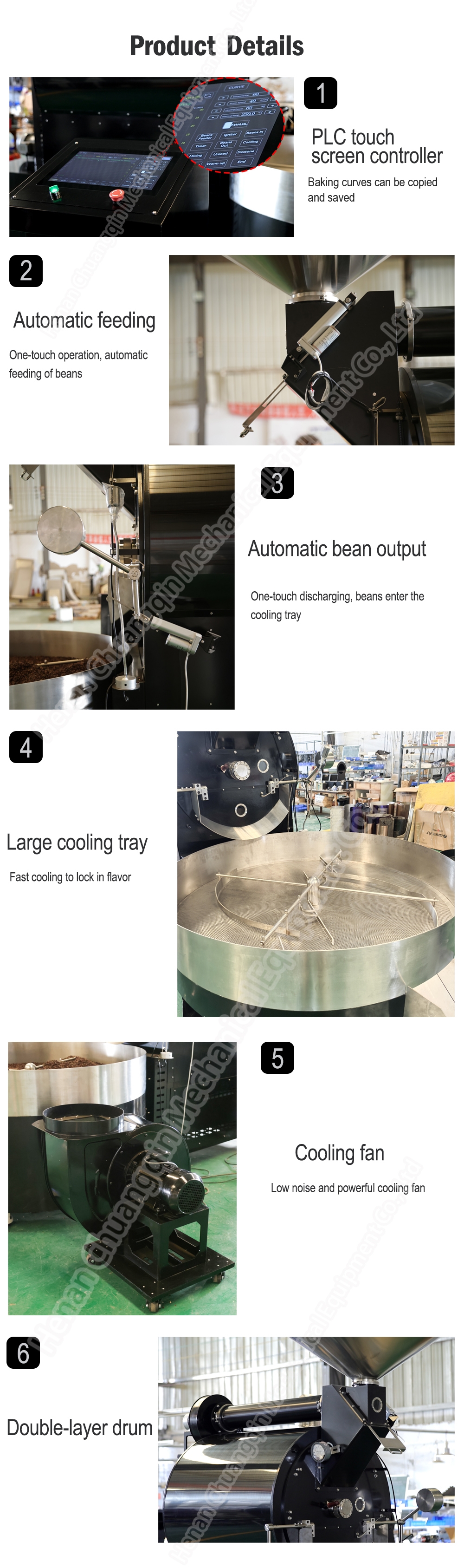 60kg Coffee Bean Roaster Coffee Roaster Industrial Commercial Coffee Roaster Machine