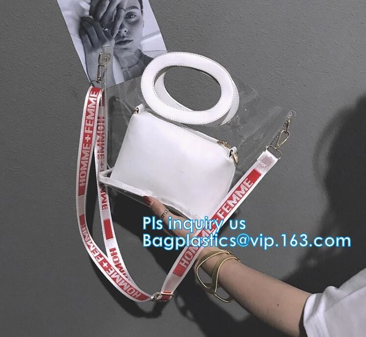 handbag online pvc handbag for women, PVC tote handbag with a small purse, Thick PVC Women Unique Handbags, Bag Pouches