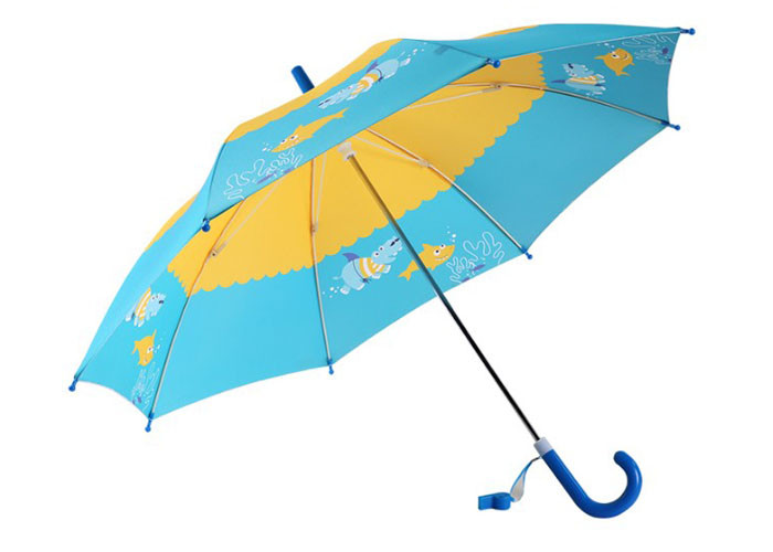 Stronger Cute Kids Umbrella , Small Umbrella For Kids Pongee Full Color Printing