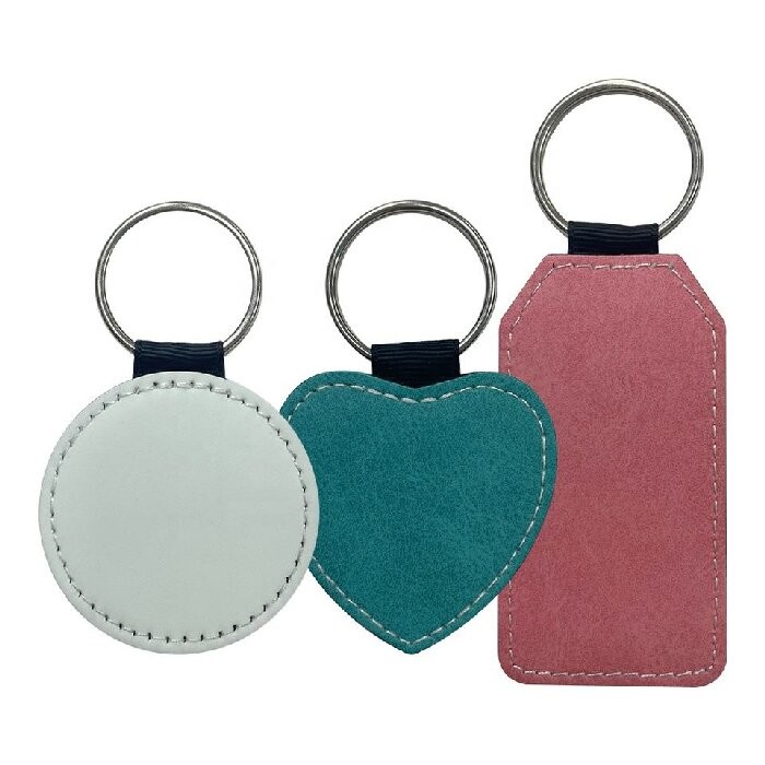 Sublimation Blanks Double-Sided Leather Keychain For Sublimation Printing