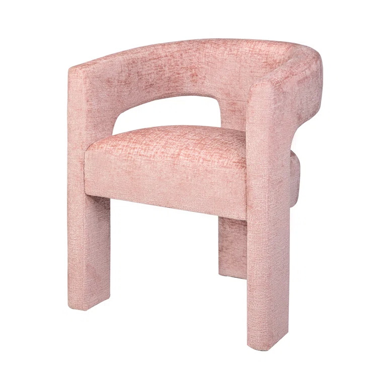 Eco friendly Wooden White Sherpa Accent Chair For Dining Room