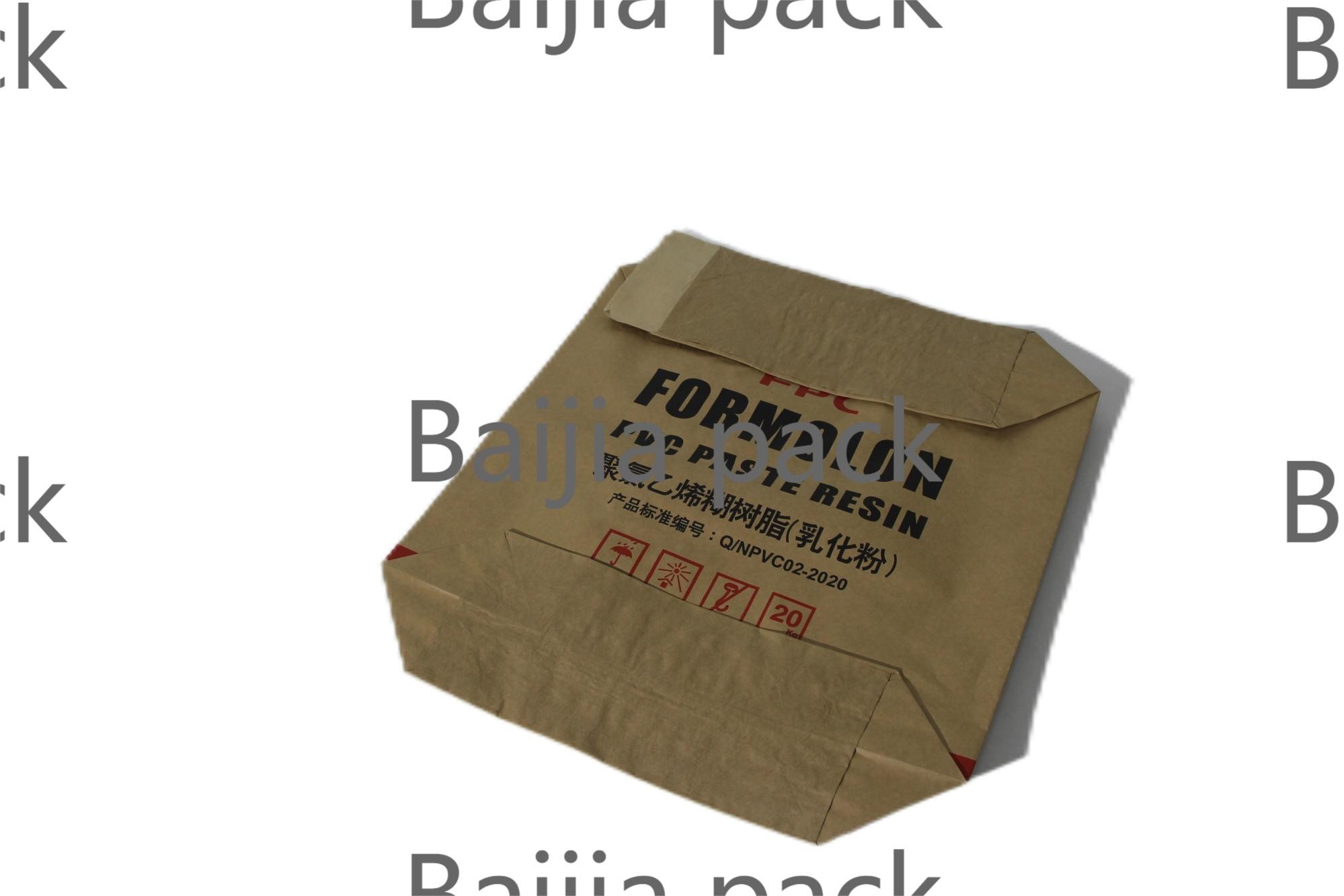 Customized Pasted Valve Industrial Multiwall Paper Bags With Valve And Lamination