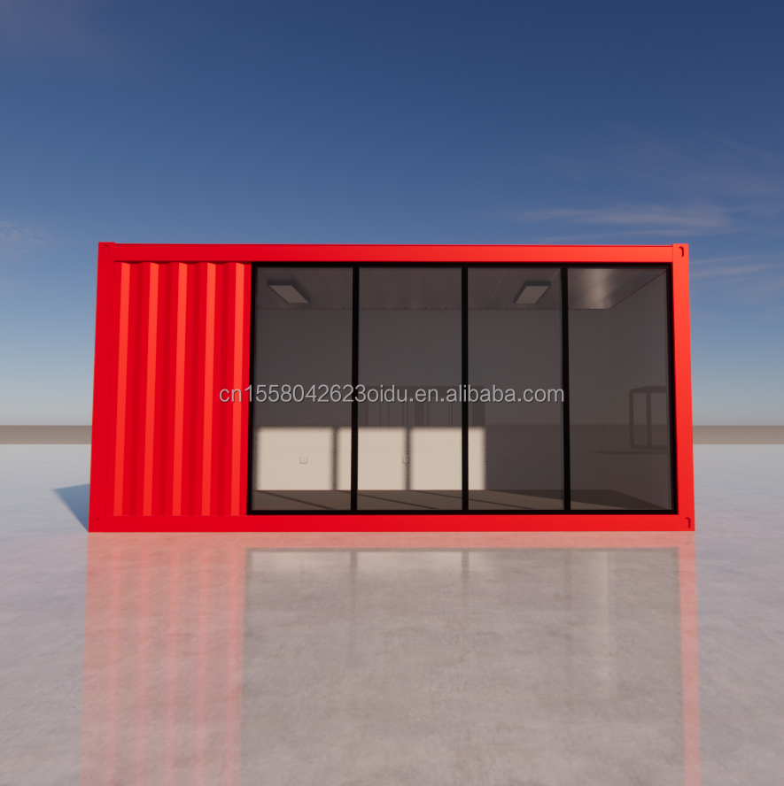 Hotel 20 Ft Foldable Container House Studio 2 Floor Prefab Folding Container Office made of Galvanized Steel Bending 180g