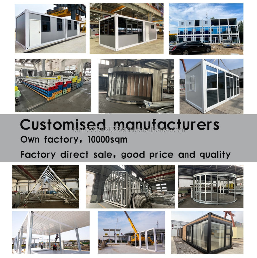 Wall 50mm Wave Sandwich Panel Hotel Pop-up Container Coffee Restaurant Bar Cafe Kiosk Booth with Steel Prefabricated House