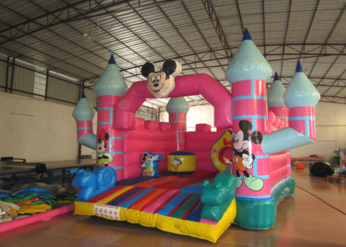 Mickey Mouse Kids Inflatable Bounce House 4.5 X 5 X 3.5m For 3 - 15 years Old Children