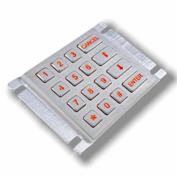 IP65 / IK07 Waterproof Dustproof USB interface Stainless Steel 16 Keys Backlit