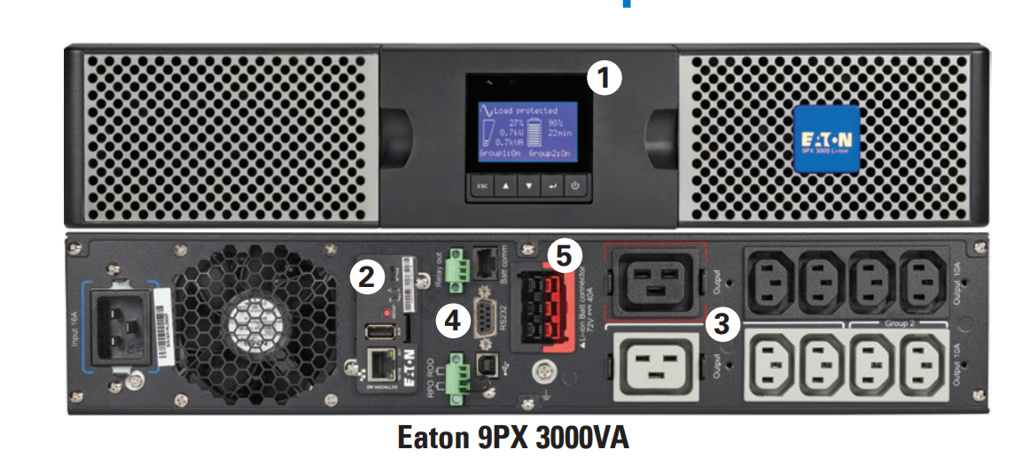 Online Eaton 9SX 11000i Power Module Short Circuit Protection 40-70 Hz Frequency