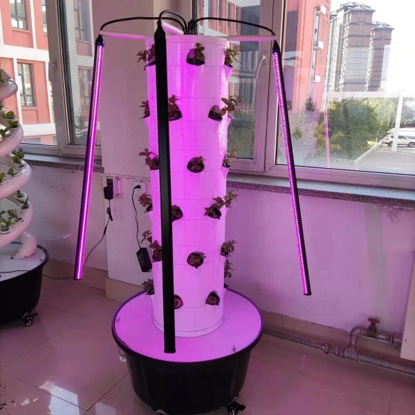 Hydroponic System Aeroponic Tower For Strawberry And Leaf Vegetables Rotating