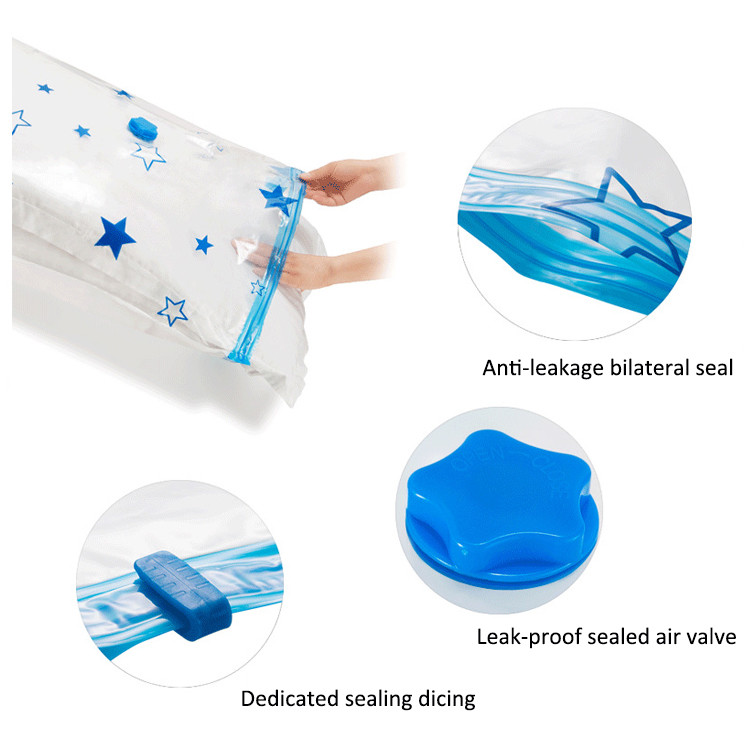 PA PE 70x100cm Vacuum Seal Storage Bags Compression Travel Space Saver