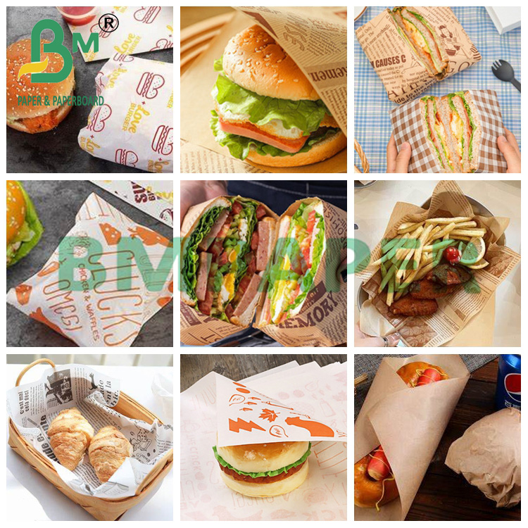 40g White Greaseproof Paper 100% Virgin Pulp Double Side Coated Board