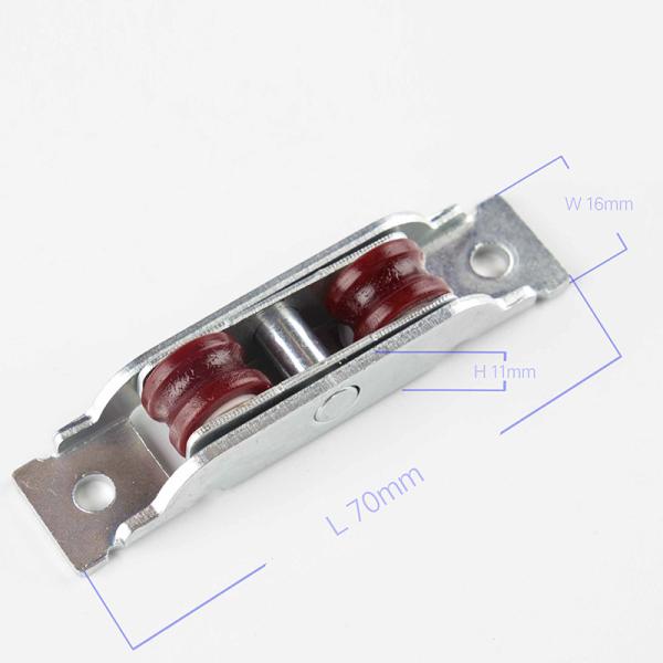 Hotel Villa Apartment Office Building 65mm Nylon Wheel UPVC Double Sliding