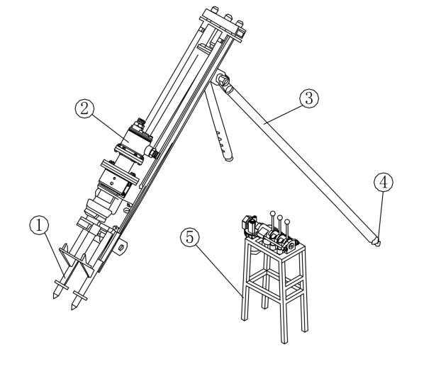 Air Driven DTH Drilling Machine Dia 50 - 90mm Portable SKQ70 Drill Rig For Slope Support