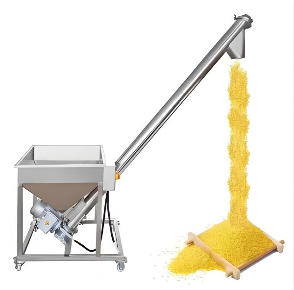 Stainless Steel Mobile Spiral Conveyor System for Cement Particle Feeding and