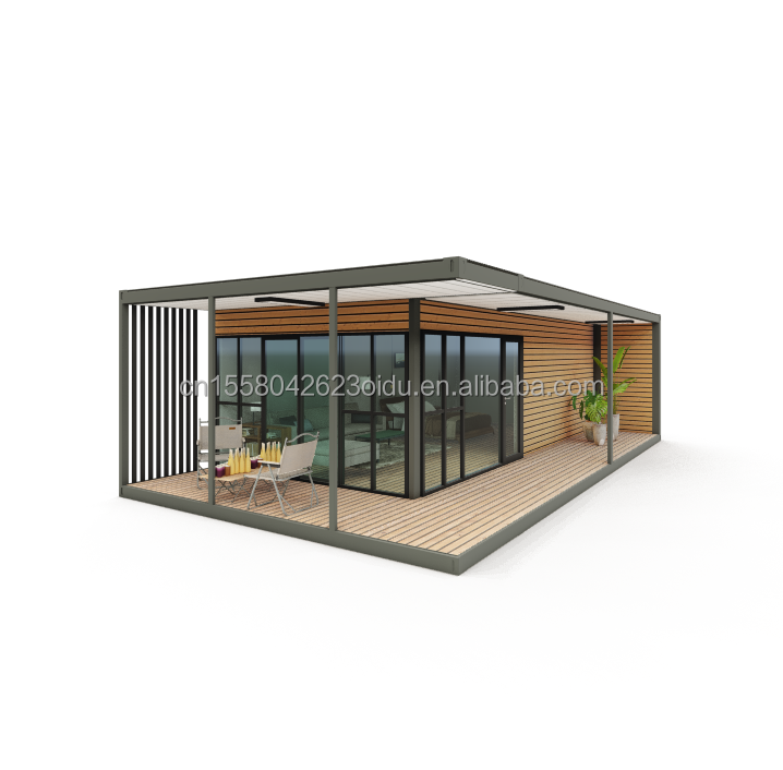 Modern Design Wooden Plastic Container Residence with Materials and Prefabricated Structure