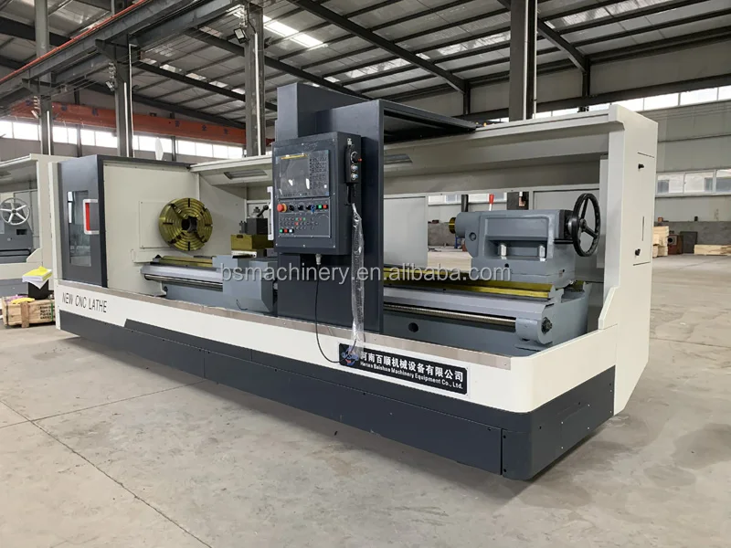 Hard Guideway Spindle Bore 52mm Horizontal Flat Bed Cnc Lathe Machine