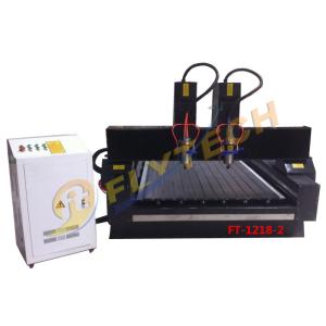  New Double Head 1218 stone cnc router machine with pulley with stepper motors Ncstudio Manufactures