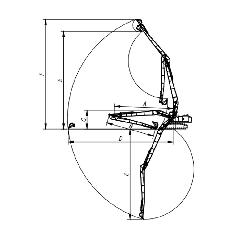 12m Mini Long Reach Excavator Booms CAT315 SK210 DX140 ZX250 For HITACHI
