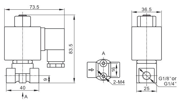 1/8'' 1/4'' 2 Way Normally Open Solenoid Valve For Screw Air Compressor