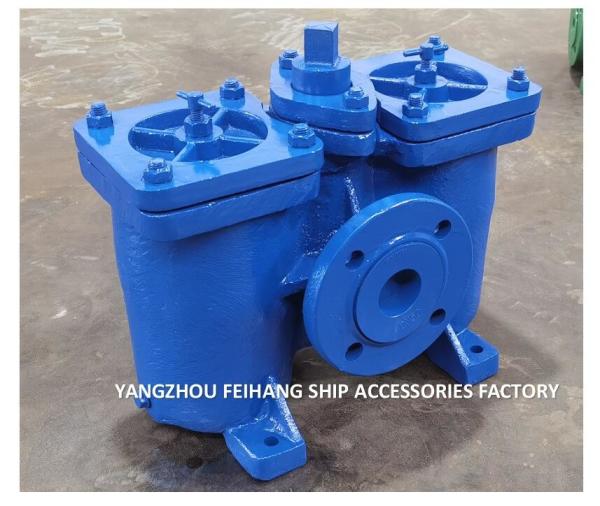 Duplex Oil Filter & Double Oil Strainers Model AS16050 CB/T425 Cast Iron Body