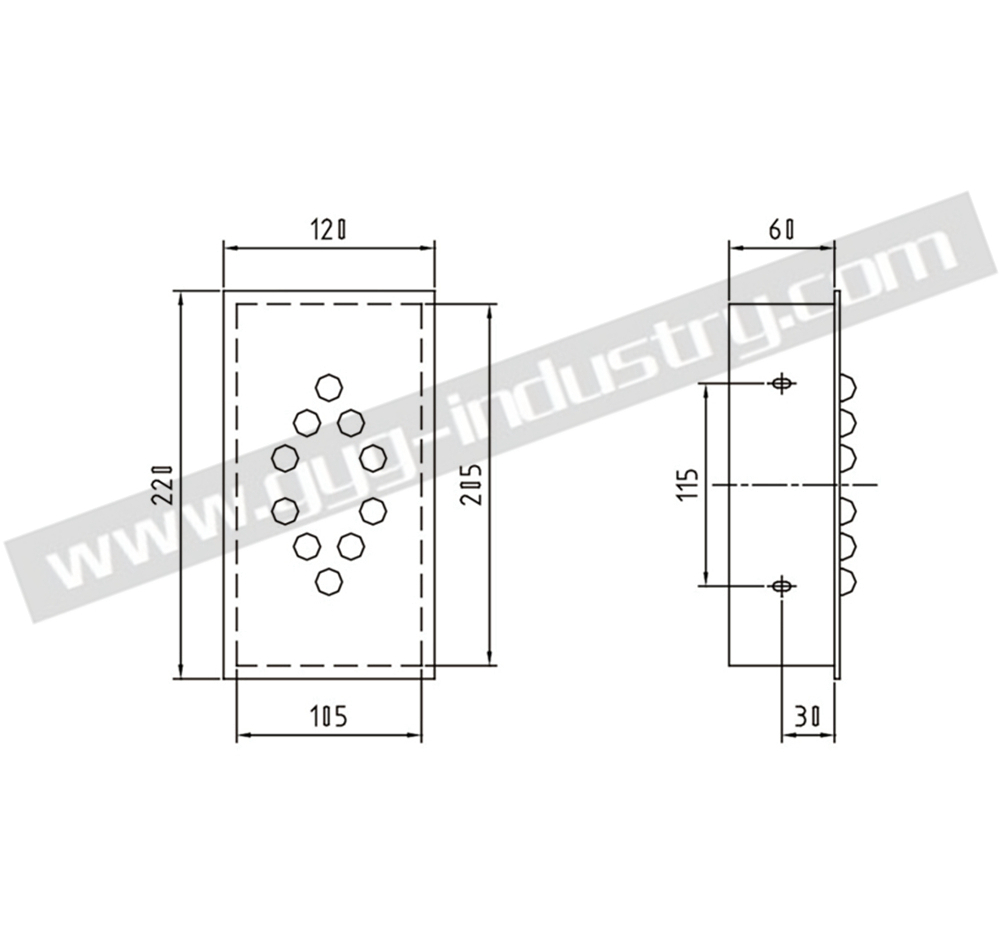 GYG ELEVATOR HALL LANTERN ELEVATOR SPARE PARTS CAR LIGHT 120×220 MM