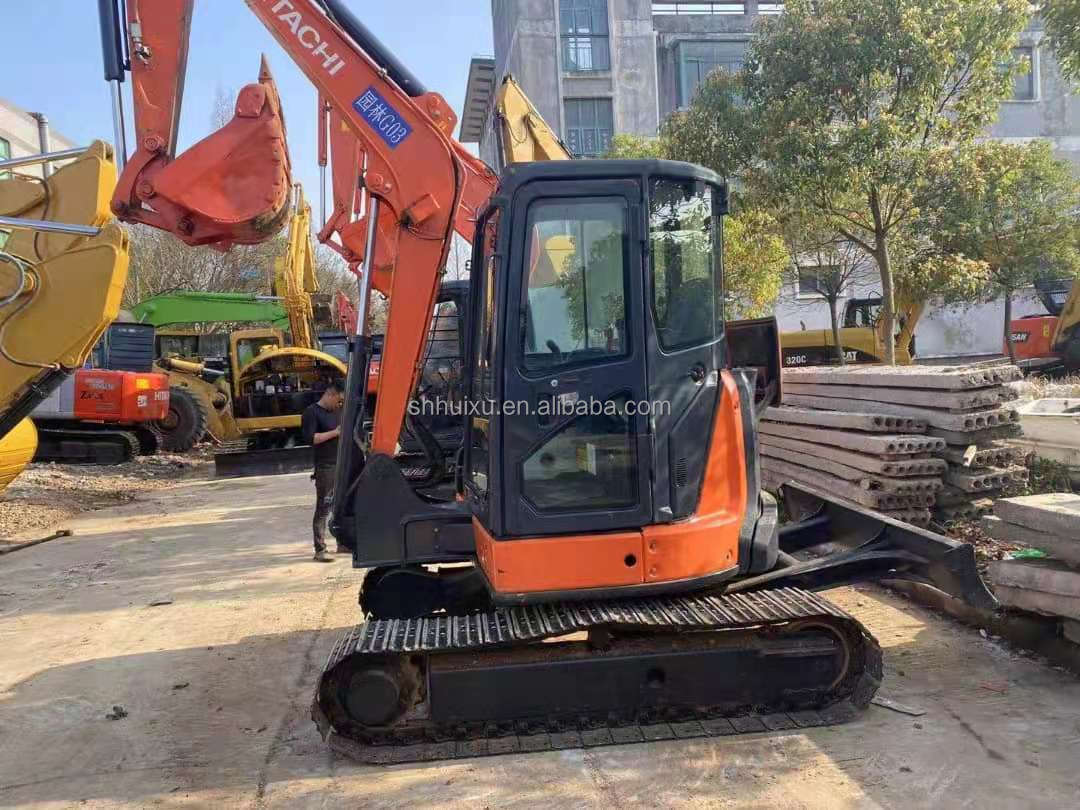 Hitachi in stock Cheap price used mini digger Japanese HITACHI 55/Second hand hydraulic Crawler Excavator good condition HITACHI 55