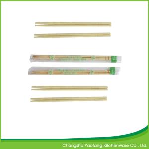 23cm Customized Round Bamboo Chopsticks Disposable With OPP Wrapper