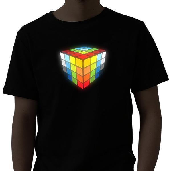 Quality Summer Sound Activated LED T Shirt Equalizer Light Up Flashing for sale