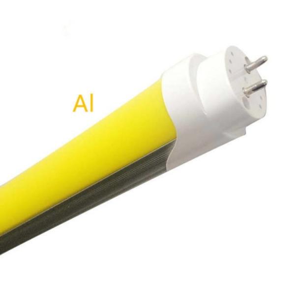 600mm T8 LED Tube Yellow Cover With Flicker Free 6000K 140lm/W Triac 0-10V