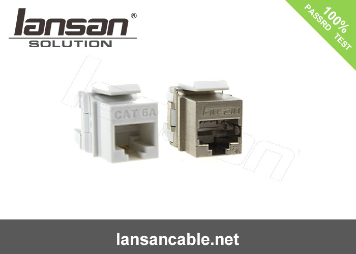 Zinc Alloy Nickel Free Rj45 Cat6a Keystone Jack FTP Shielded