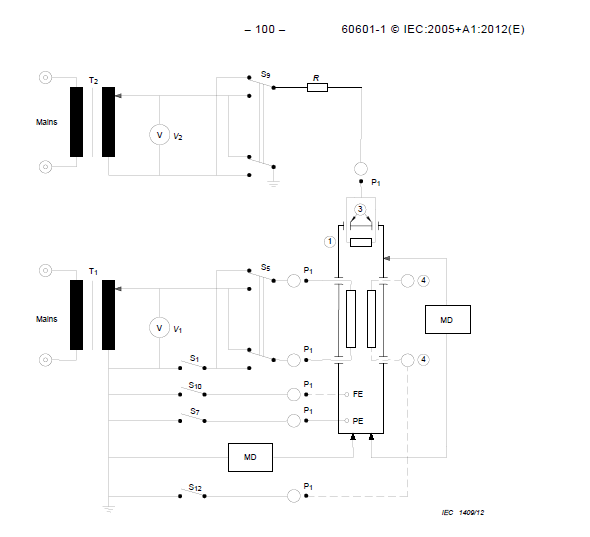 IEC60601 / IEC60990 Contact Current-Terminal Discharge Tester Technical Specification