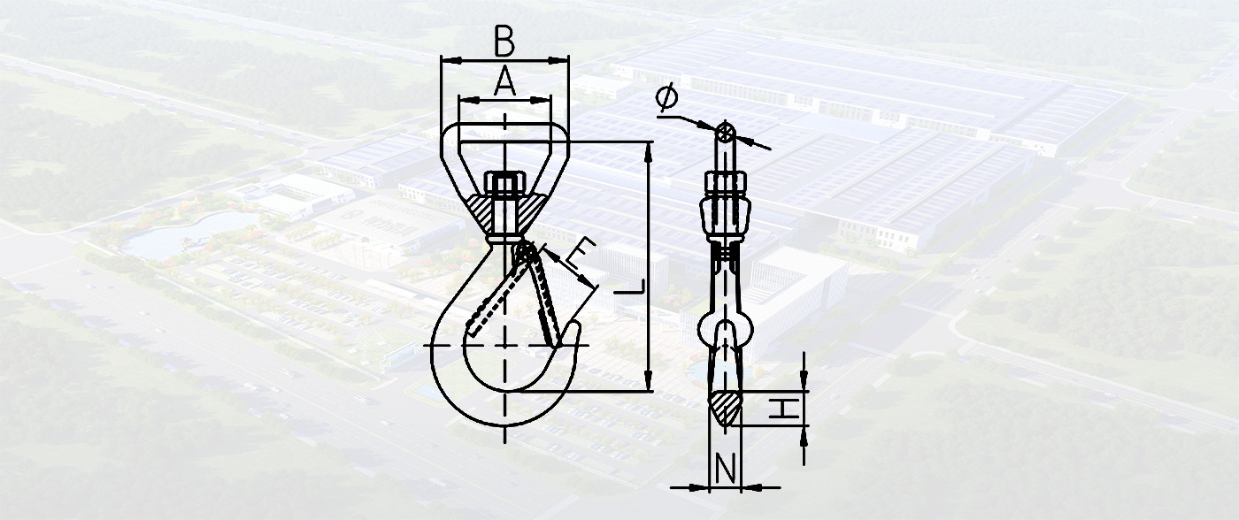 SLR787-SwIVEL BELT SLING HOOK