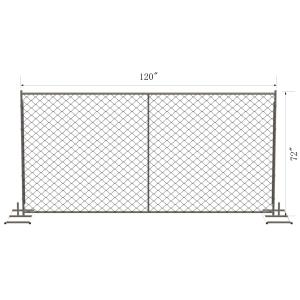 6ft x 12ft ,8ft x 12ft, 4ft x 12ft temporary chain link fence mesh 2"x2"/(50mm x