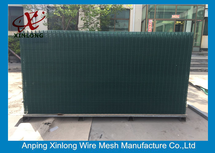 3D Curved Galvanized Dark Green Welded Mesh Fence For Garden School
