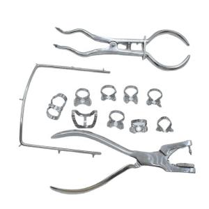 China Best Rubber Dam Instruments Kit Clamps Ivory Clamps Forceps Dental Restorative Instruments with Machinery Power Source on sale