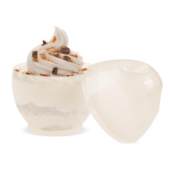 Europe-Pack new products colorful glowing dessert cup 135ml plastic egg shaped