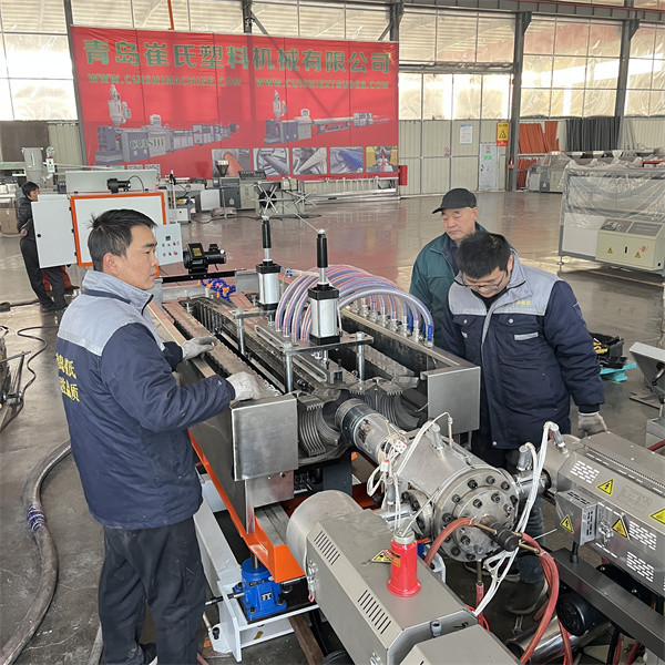 Flexible HDPE Corrugated Pipe Machine , PE Pipe Extruder Machine Double Wall