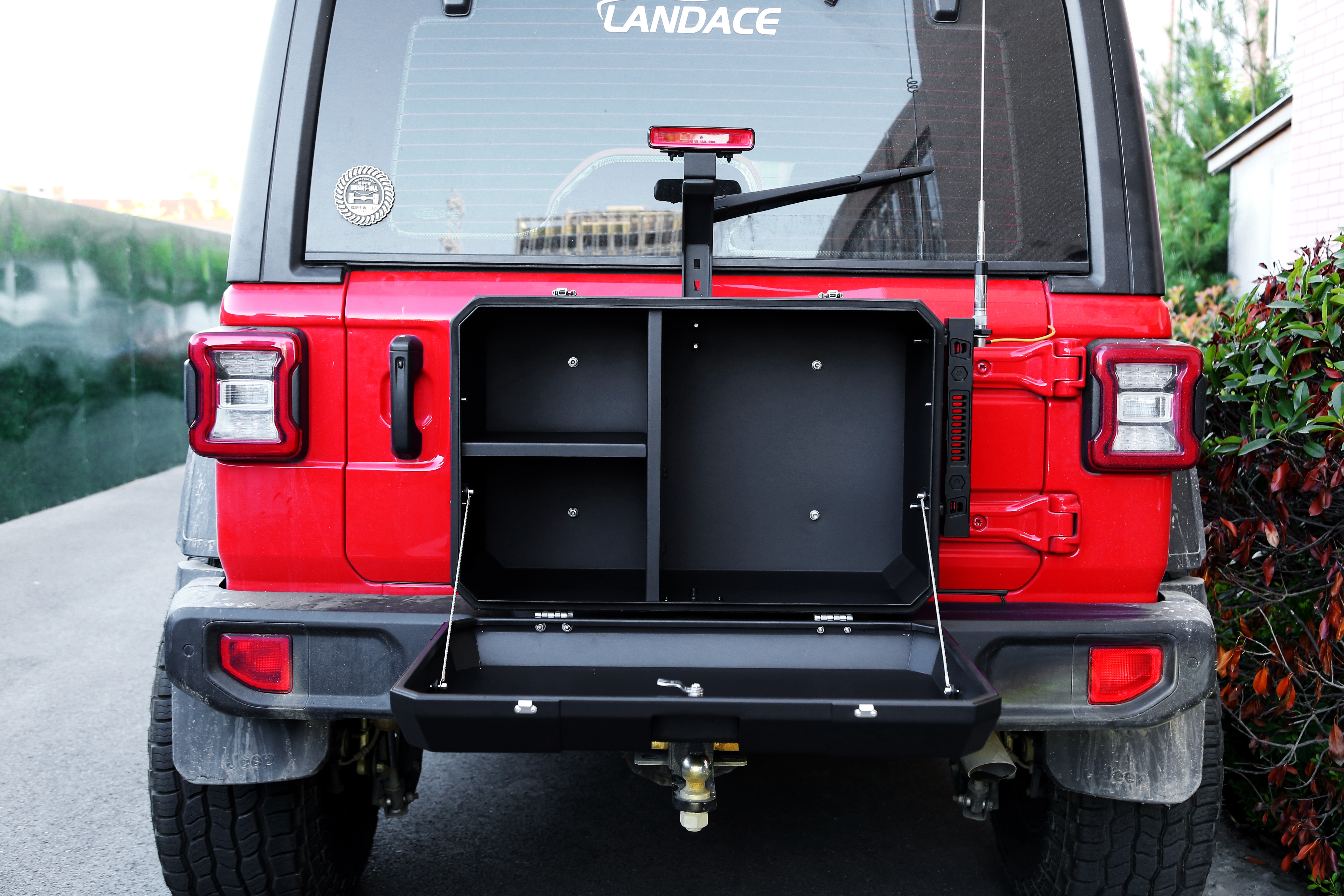 Off-Road Accessories Aluminum Box Luggage Rear Tool Box for Jeep Wrangler JL Storage