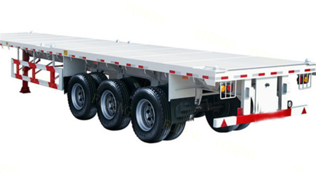 40 Feet Flatbed Semi Trailer Container Semi-Trailer Fuwa Axle For Sale