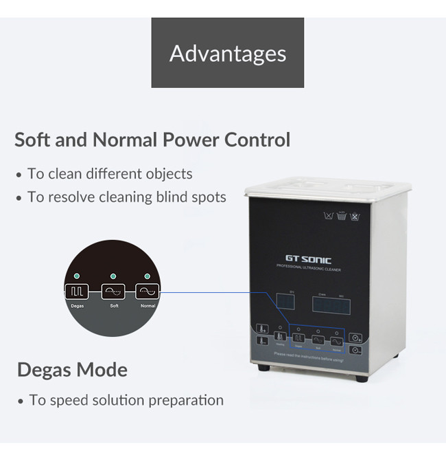 40kHz 50W 2L Ultrasonic Dental Cleaner Digital Ultrasonic Cleaner