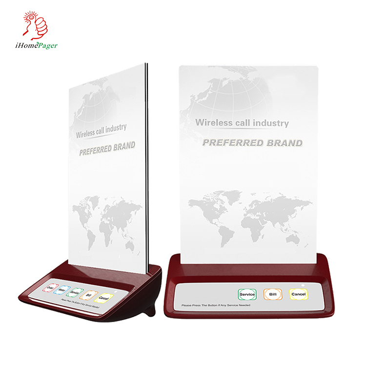 Customize language touch screen wireless call system wrist watch pager