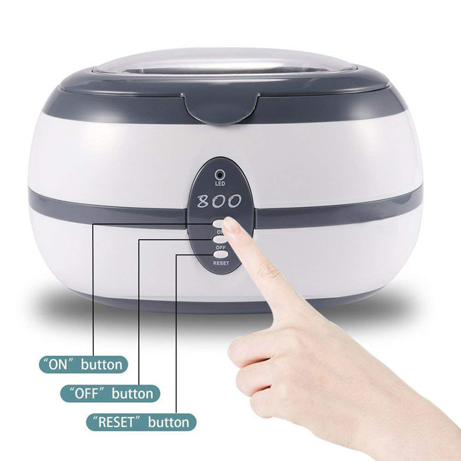 Home Use Digital Ultrasonic Cleaner Stainless Steel Material 600Ml 35W