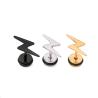 Buy cheap High Quality Vintage Punk Black Titanium Steel Earrings Cool Lightning Small from wholesalers