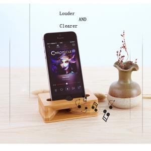 China Carbonized bamboo phone stand with a Physical loudspeaker for iphoneX 8plus for samsung note8 S8 on sale
