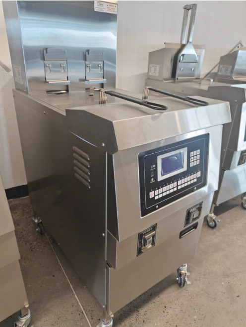 Auto Lift&Down One Pot Two Baskets Gas Heating Chips Open Deep Fryer