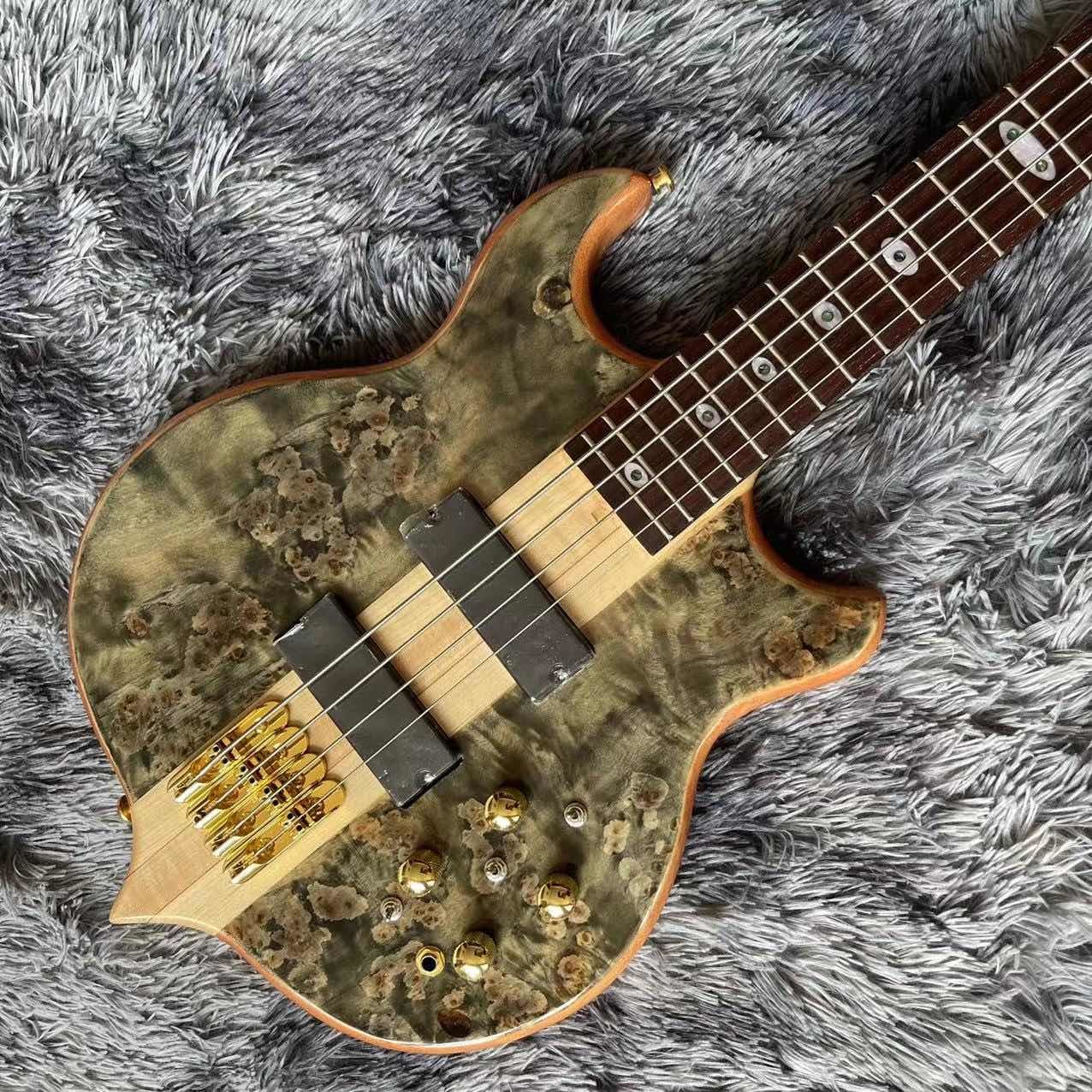 Custom Alem Grand Type 4, 5, 6 Strings Neck Through Body Electric Bass Ash Body