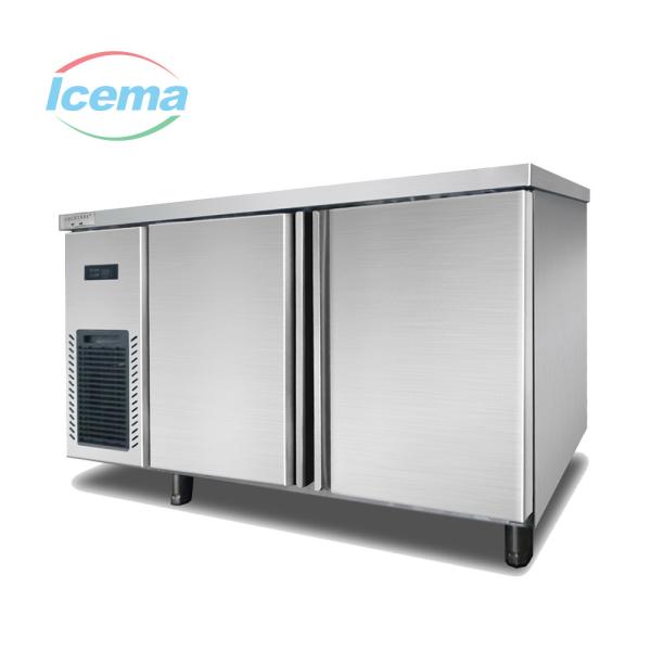 Stainless Steel Refrigerator Freezer with Adjustable Door Bins and R404A